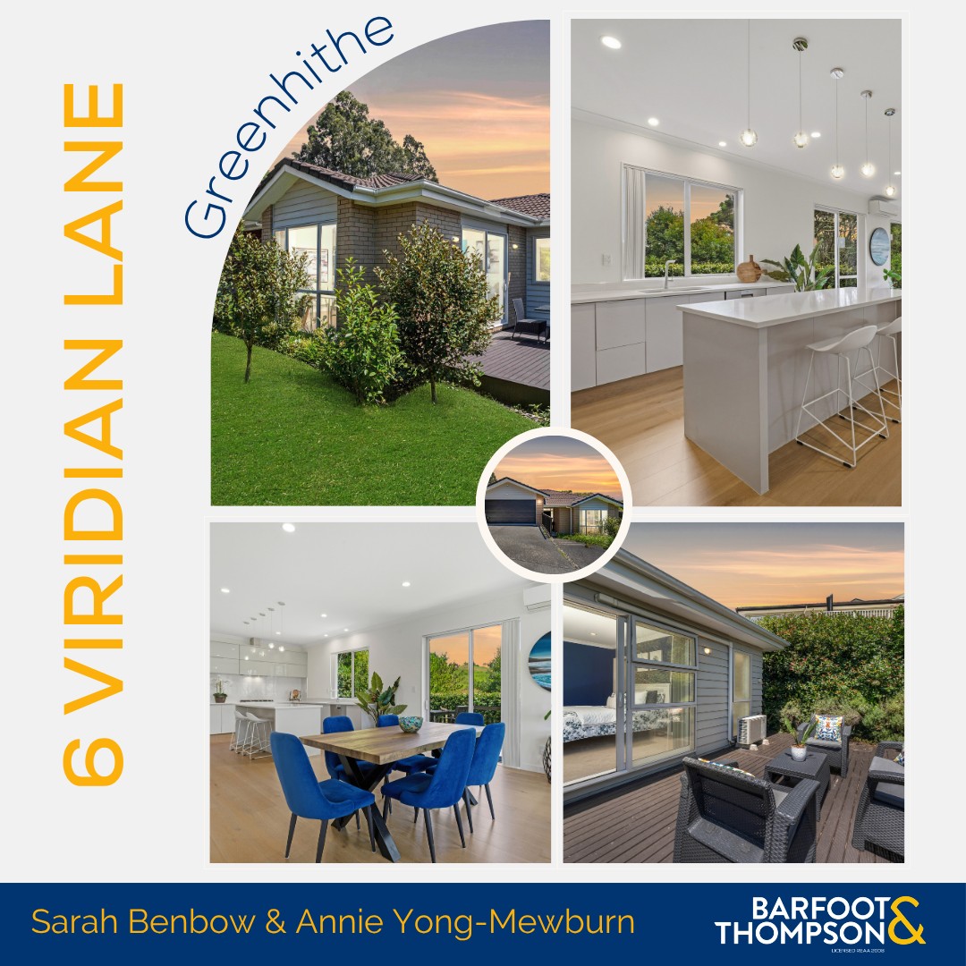 Sarah Benbow & Annie Yong-Mewburn - Barfoot & Thompson Facebook ad: 6 Viridian Lane, Greenhithe for Sale | Barfoot & Thompson…