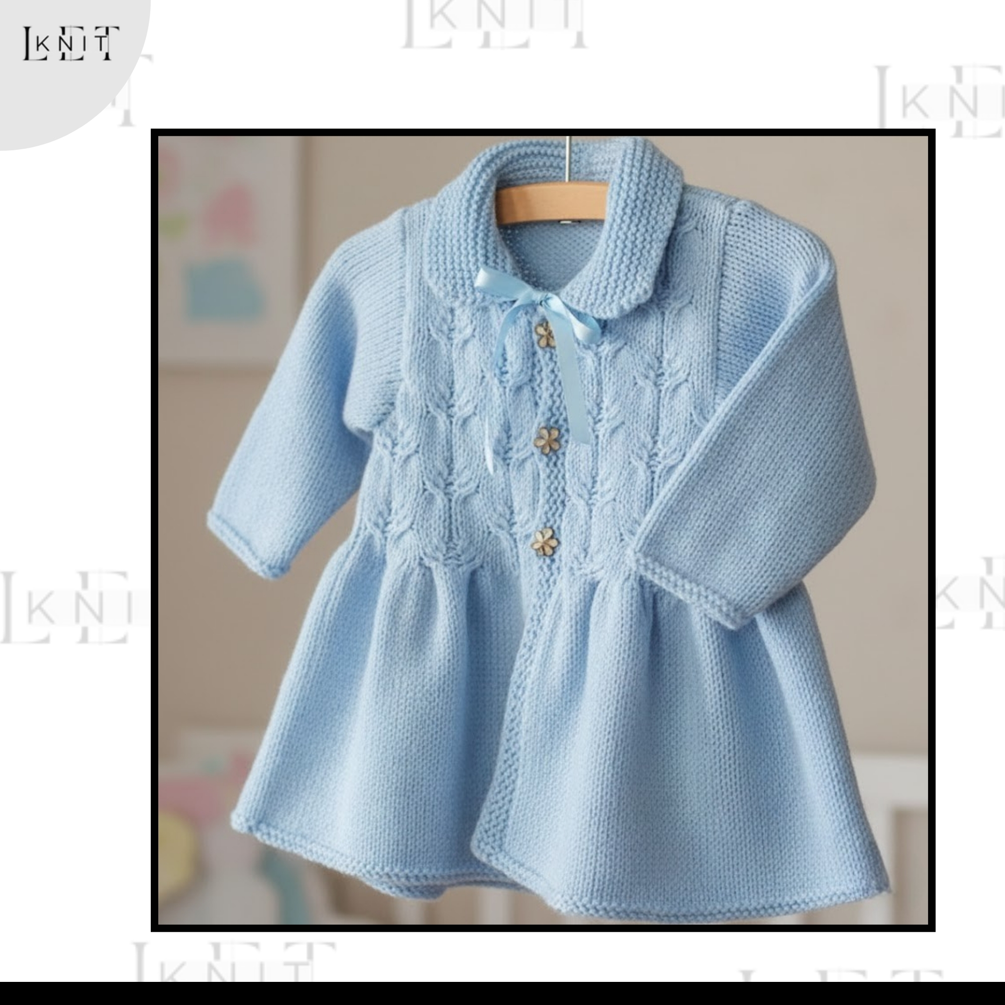 Let's Knit Facebook ad: Little Princess Classy Dress Knitting Pattern