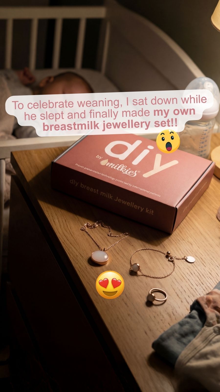 DIY by Milkies Breast Milk Jewellery Kit Facebook ad