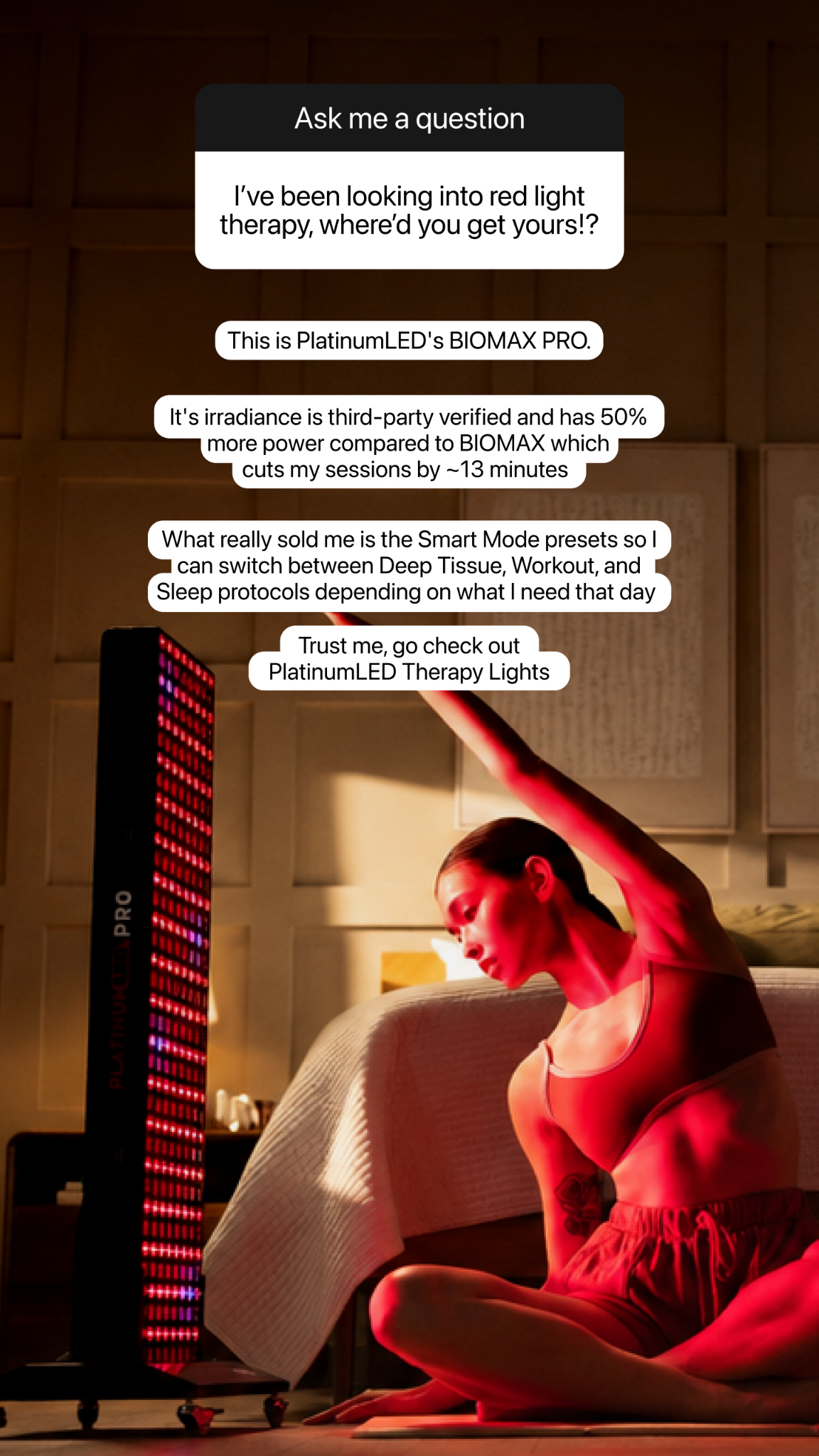 Platinum LED Therapy Lights Facebook ad
