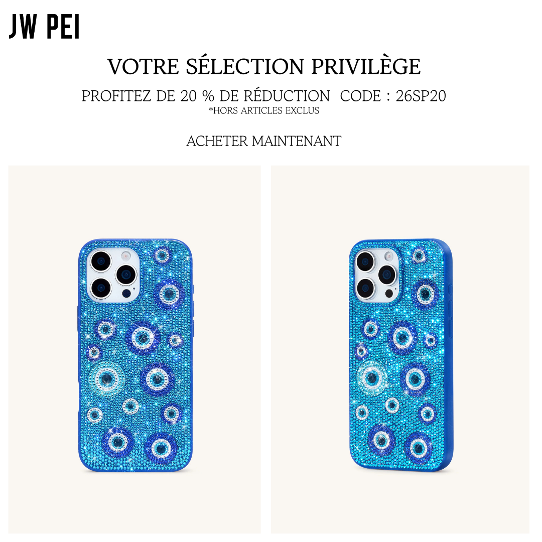 JW PEI FR Facebook ad: Coque de téléphone Œil Maléfique Ornée de Cristaux…