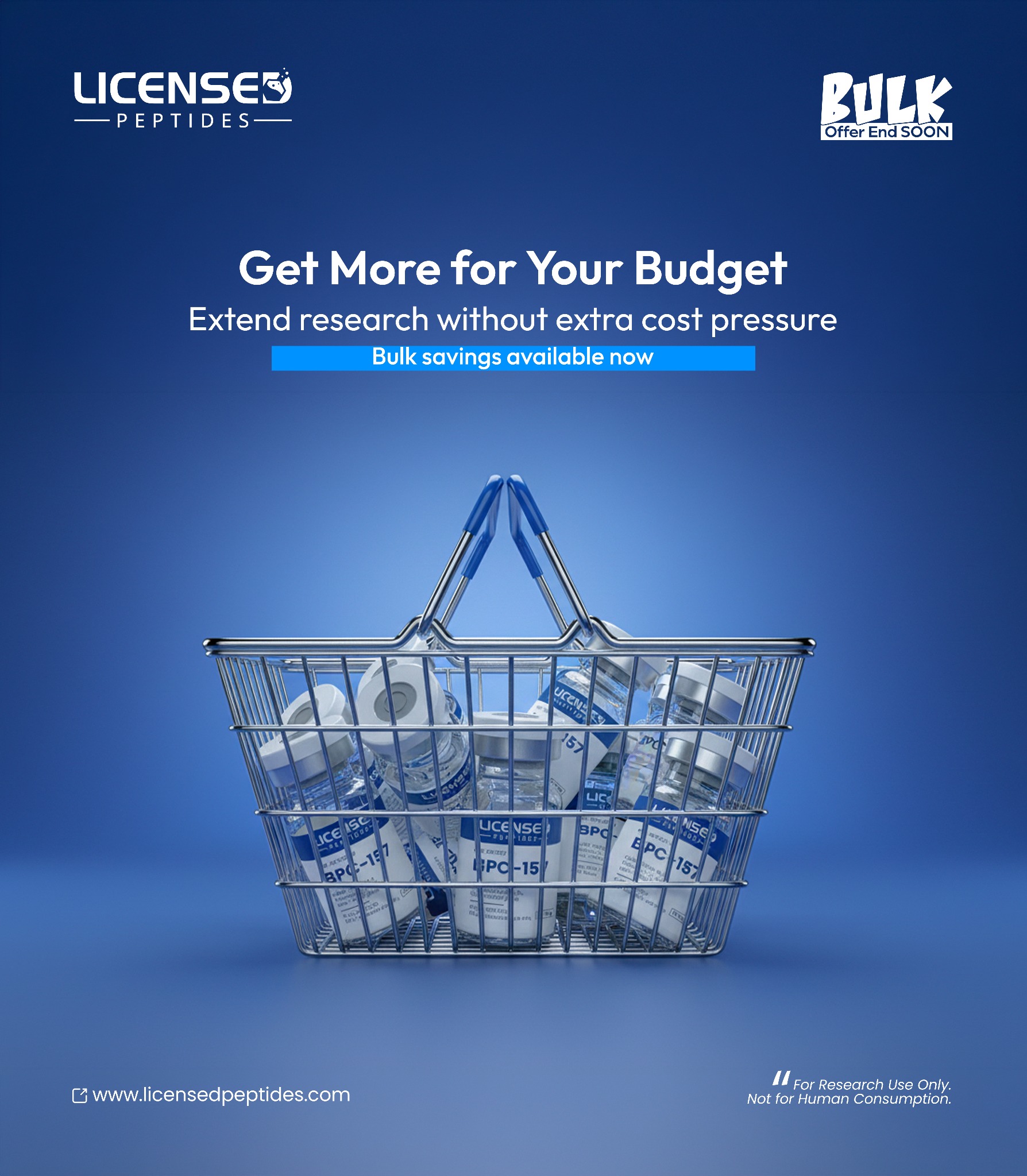 LicensedPeptides.com Facebook ad