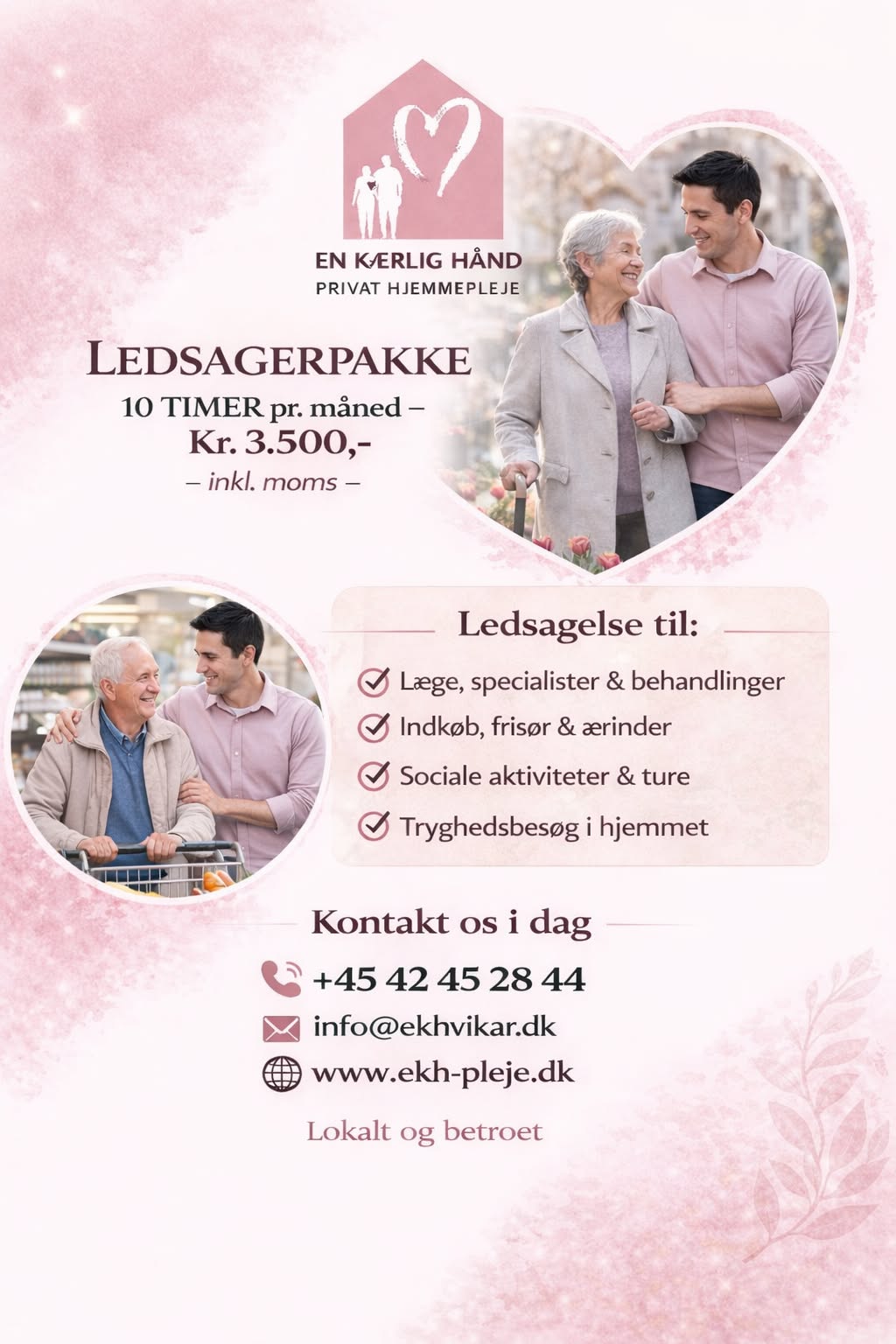 En Kærlig Hånd Facebook ad: Tryg ledsagelse i hverdag