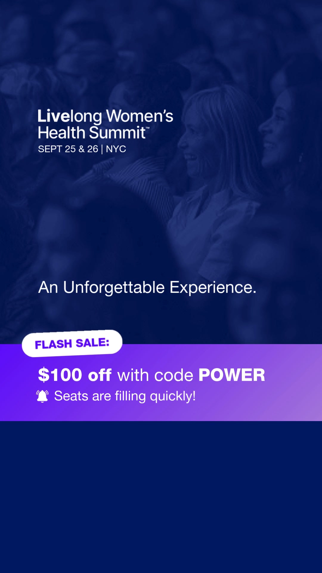 Livelong Media Facebook ad: $100 Off With Code POWER, Sept. 5-14 Only