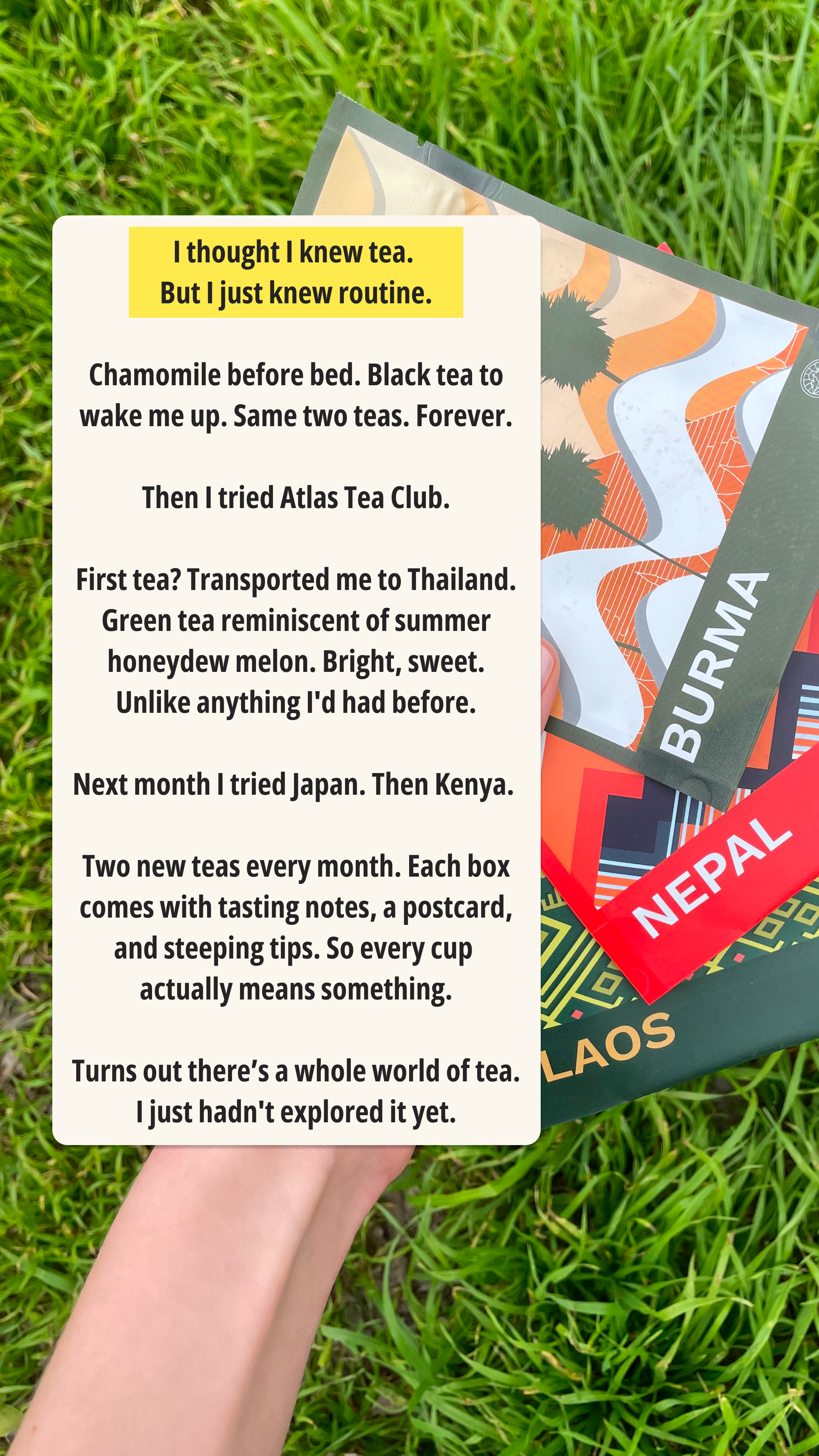 Atlas Tea Club Facebook ad