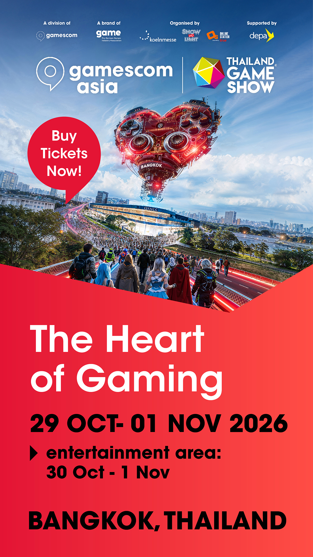 gamescom asia Facebook ad: The Biggest Gaming Show in Asia