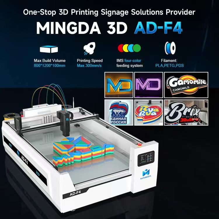 Mingda Industrial 3D Printer Facebook ad: 4 color Large scale Illuminated Signage 3D Printer…