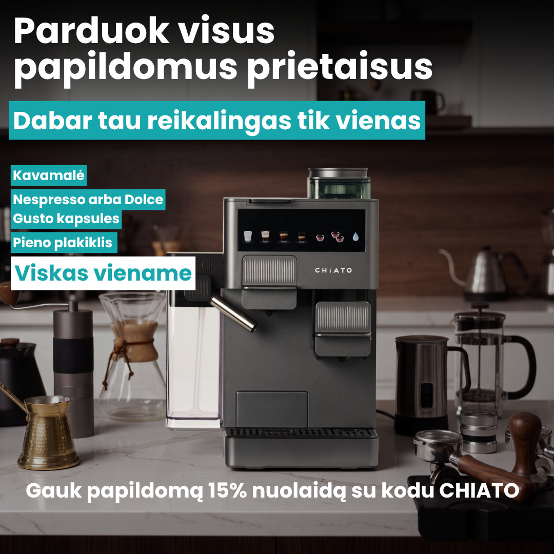 Kavos Draugas Facebook ad: Dovana + kodas CHIATO