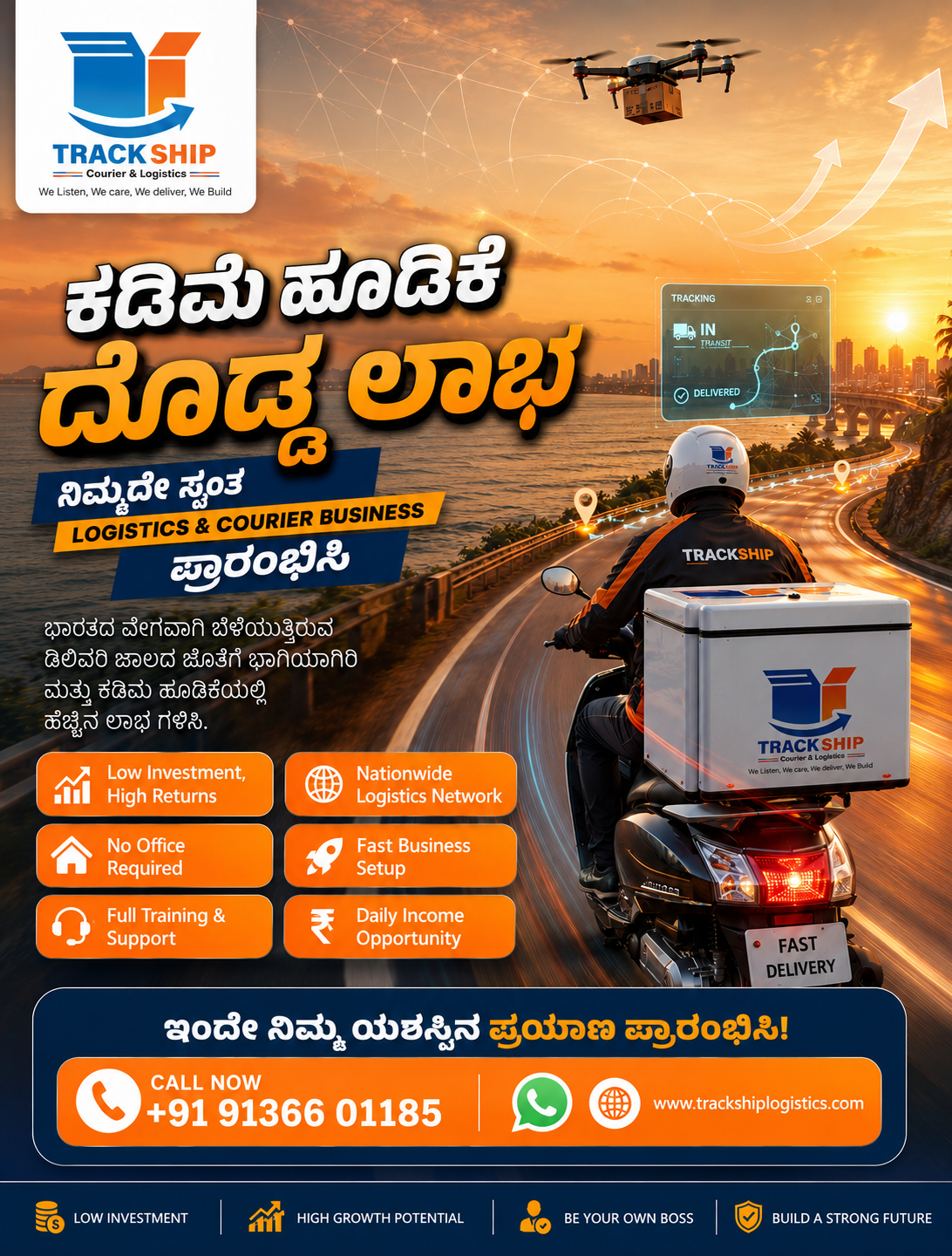 Trackship Courier & Logistics Facebook ad