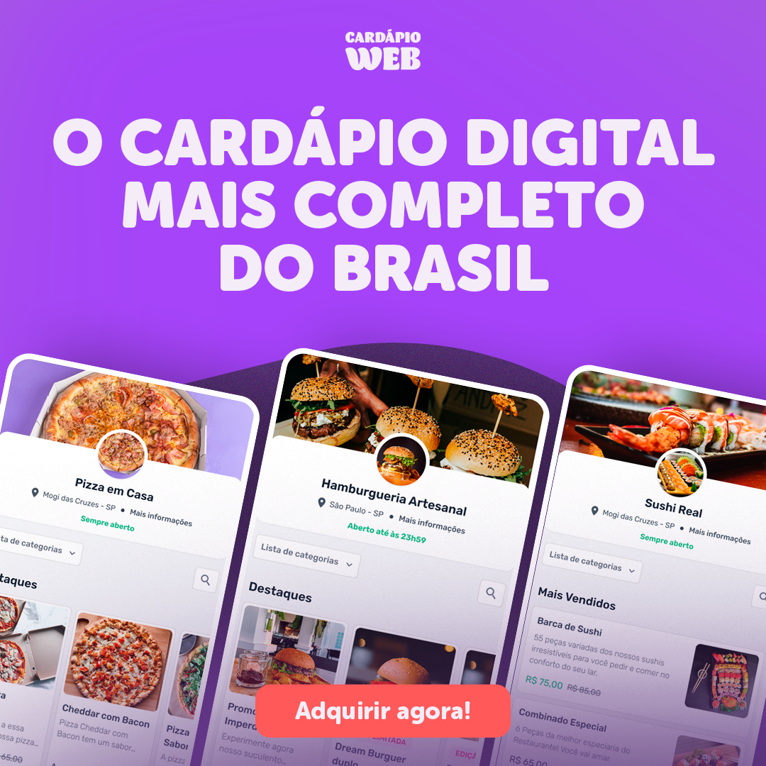 Cardápio Web Facebook ad