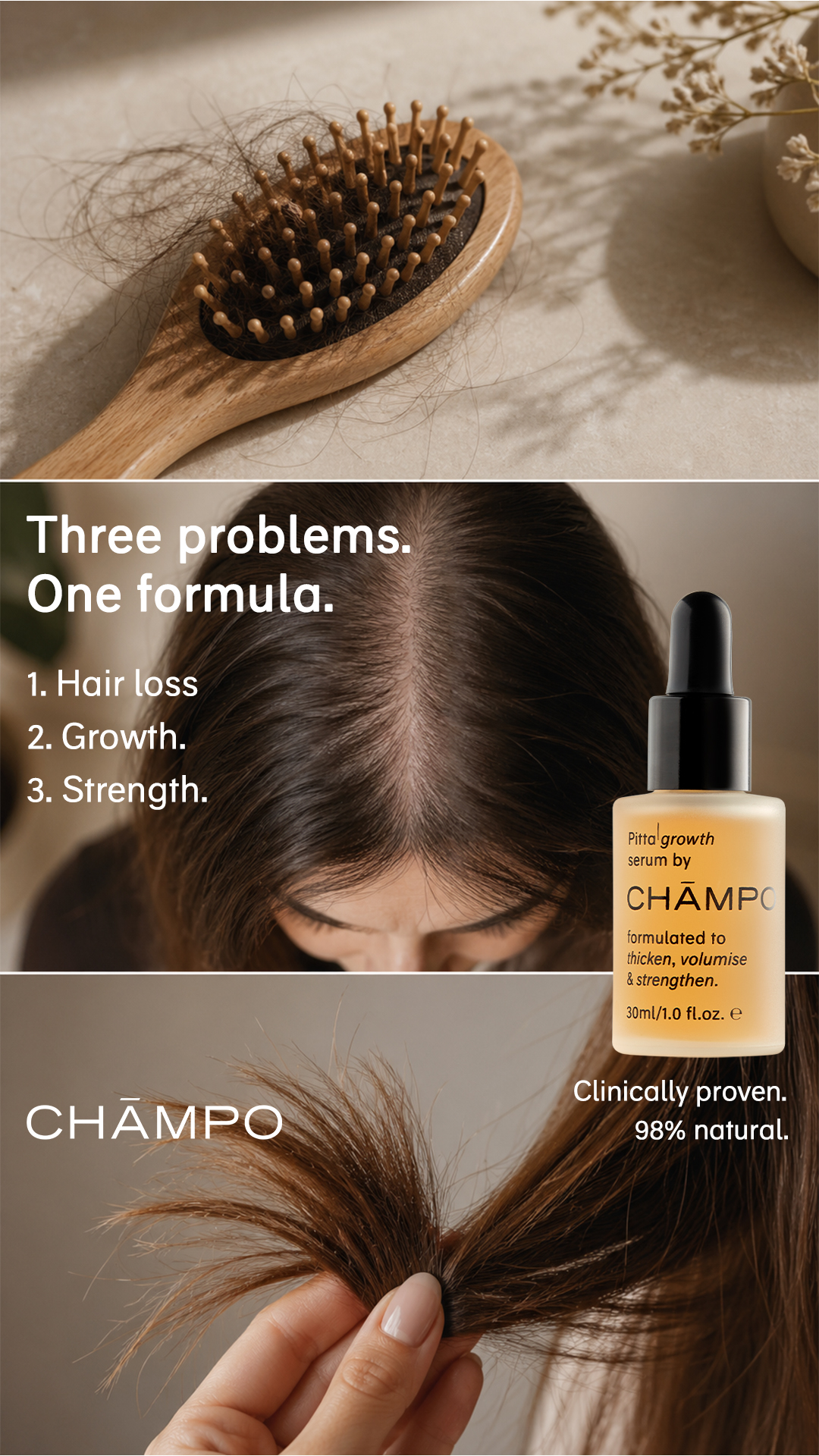 Chāmpo Haircare Facebook ad