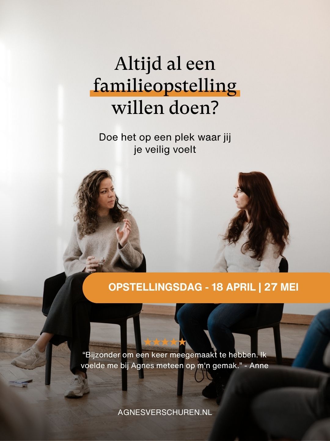 Agnes Verschuren Familieopstellingen Facebook ad: Doorbreek patronen. Vind jouw balans.