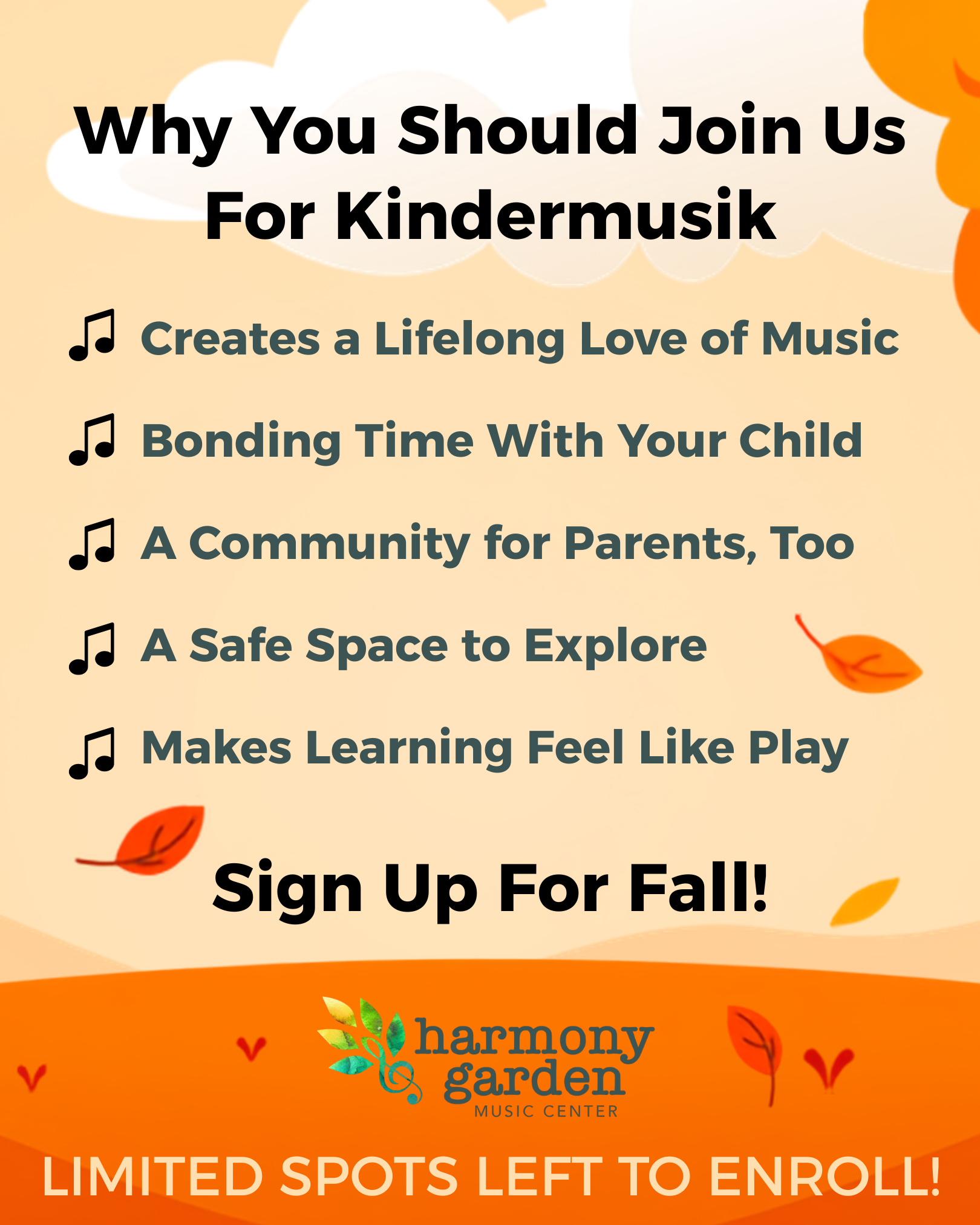 The Harmony Garden Music Center Inc Facebook ad: Discover more