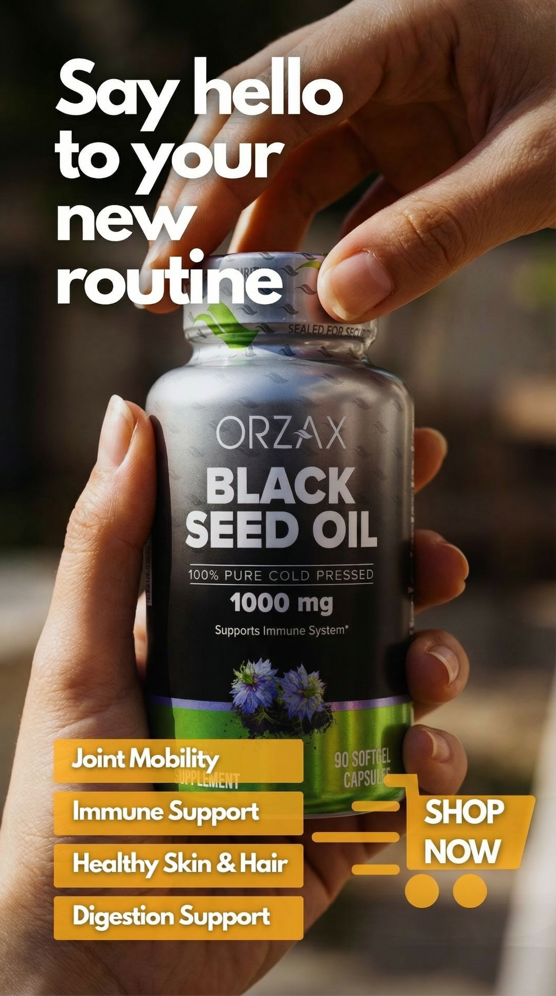 Orzax USA Facebook ad: Get Black Seed Oil Now