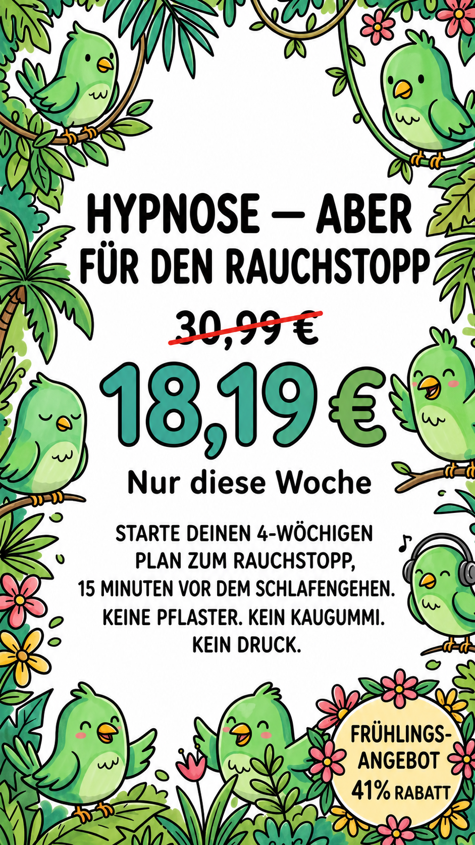 Hypnosis to Stop Smoking Facebook ad