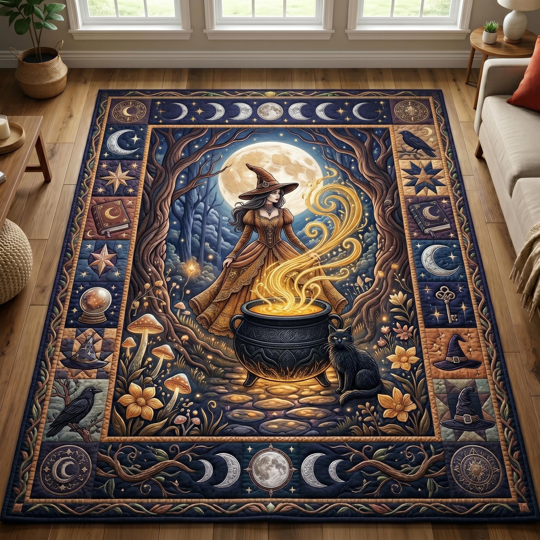 Willow Quilt Creations Facebook ad: Witches Coven Area Rug GFTONMU1028