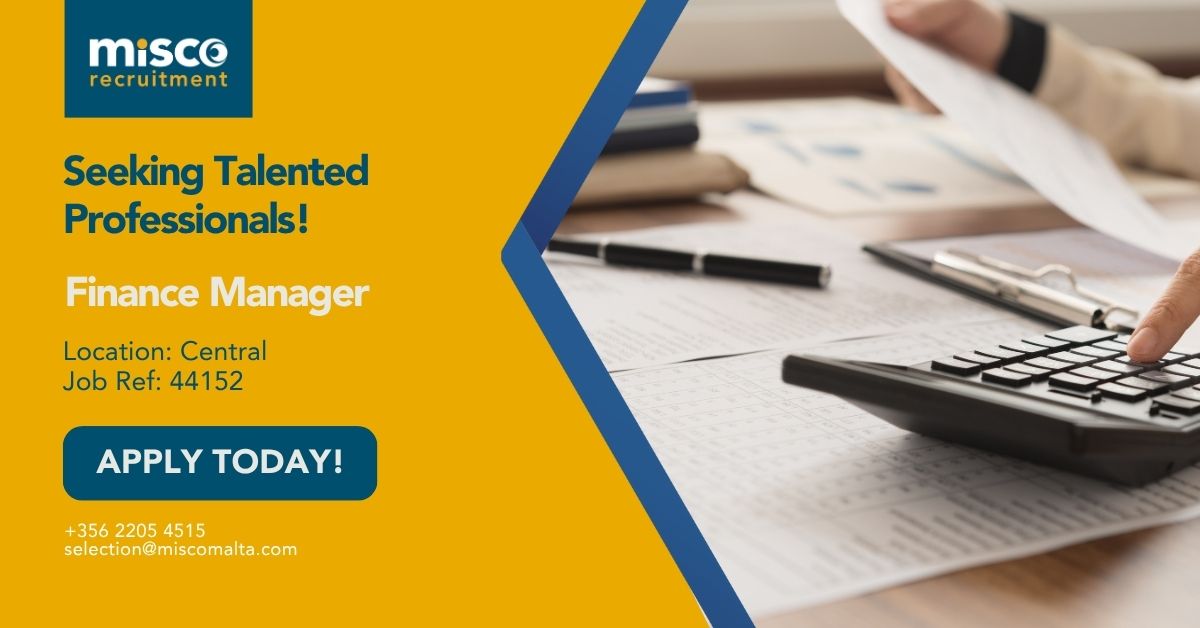 misco recruitment Facebook ad: Finance Manager