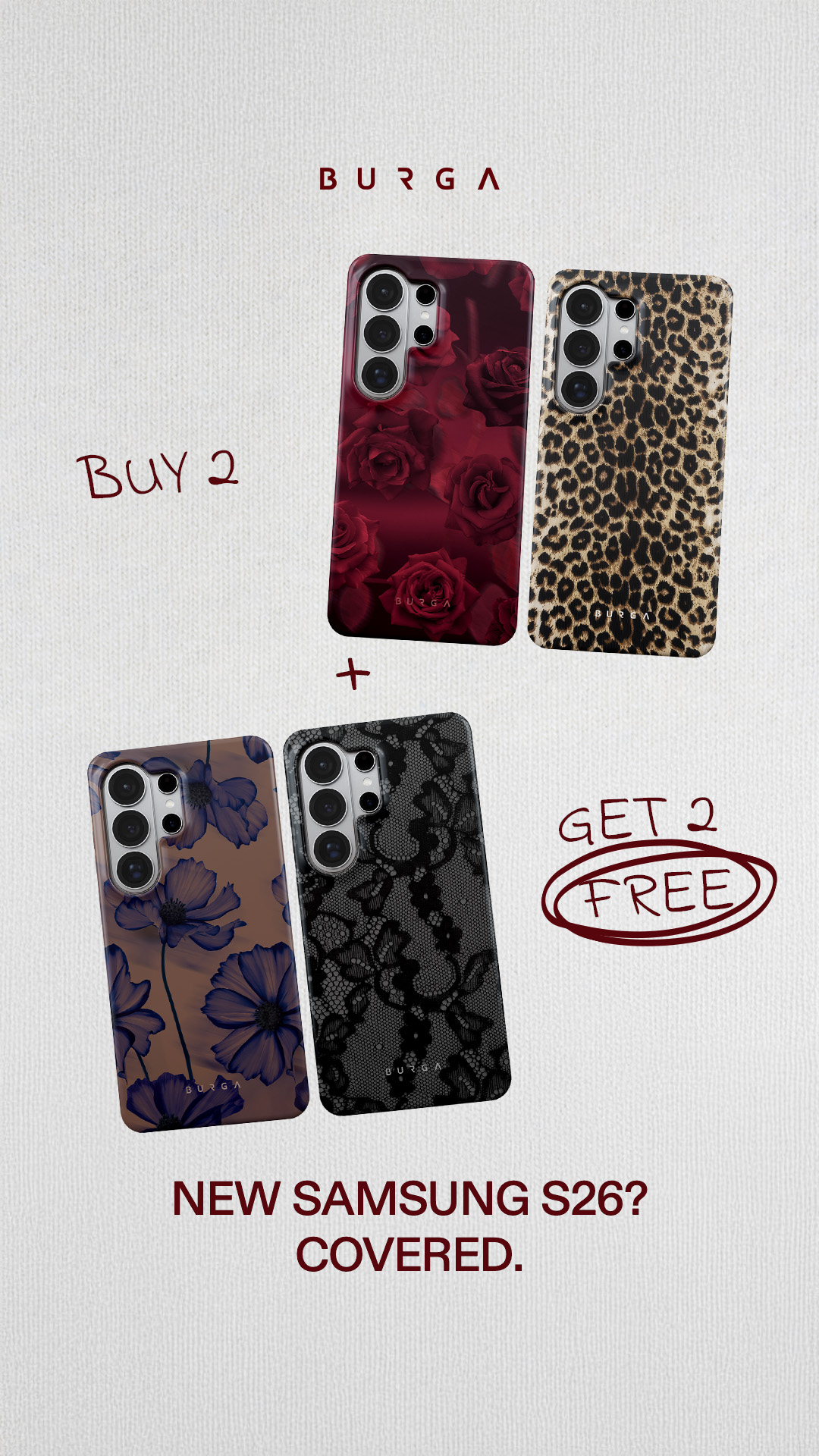 BURGA Cases Facebook ad