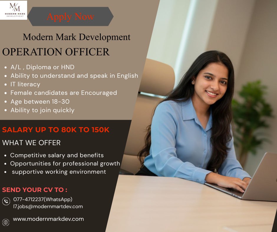 Colombo Vacancy Facebook ad from Jan 27, 2026