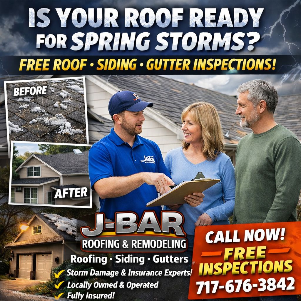 J-BAR Roofing and Remodeling Facebook ad: York County Homeowners, Now is the Time to…