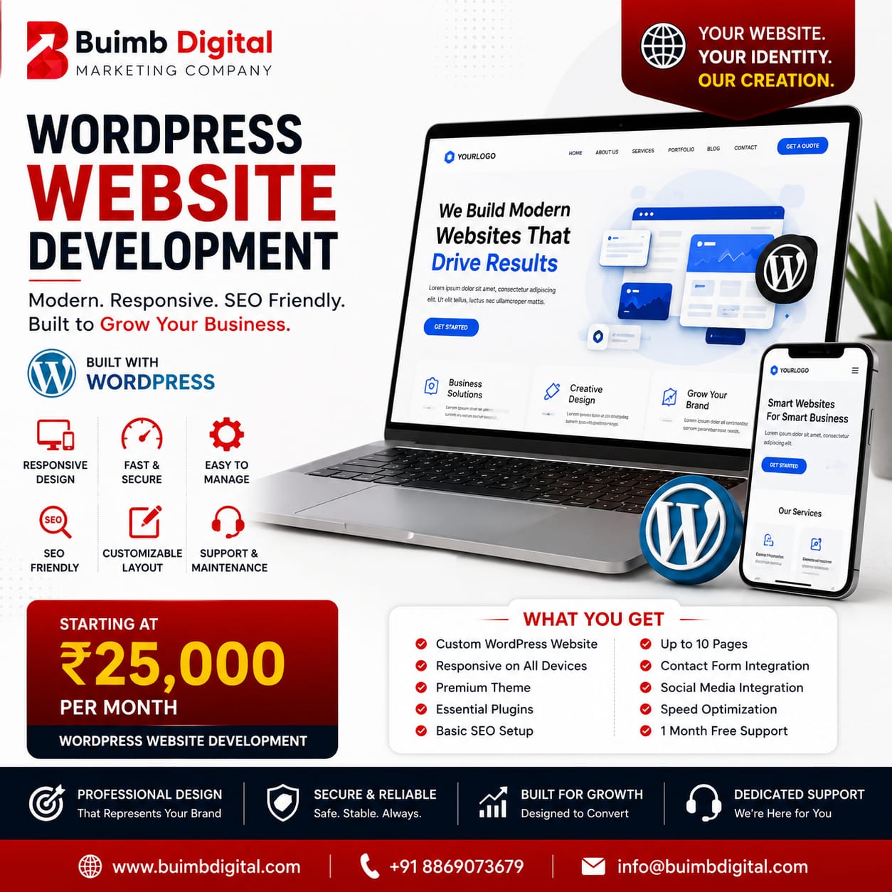 Buimb Digital Marketing Facebook ad: Digital Marketing Solutions Starting at ₹25,000/Month