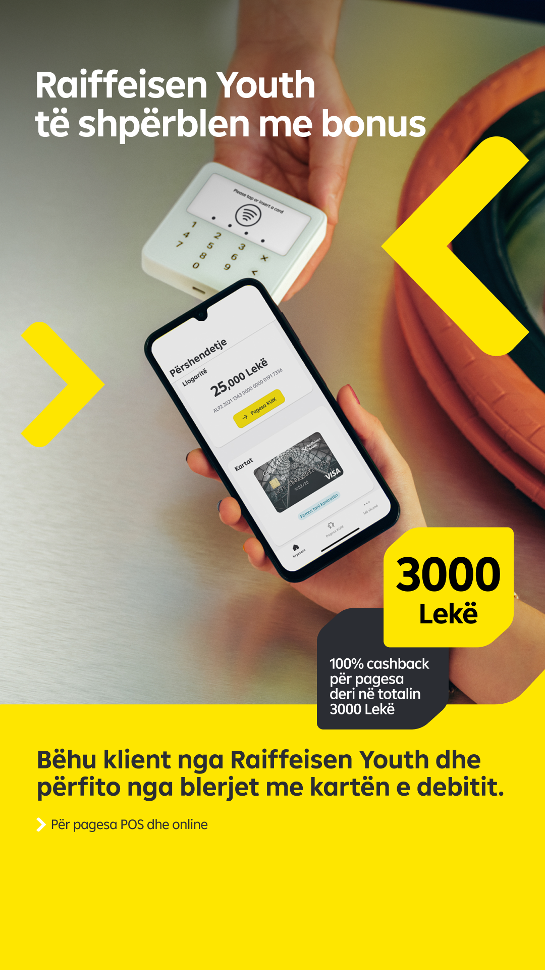 Raiffeisen Bank Shqipëri Facebook ad from May 15, 2026