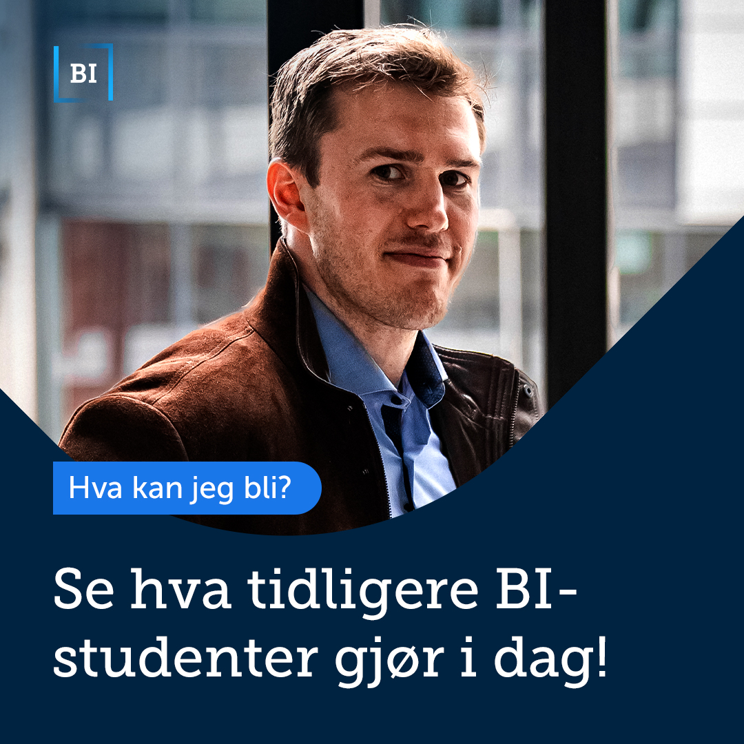 BI Norwegian Business School Facebook ad: Bli inspirert av tidligere studenter