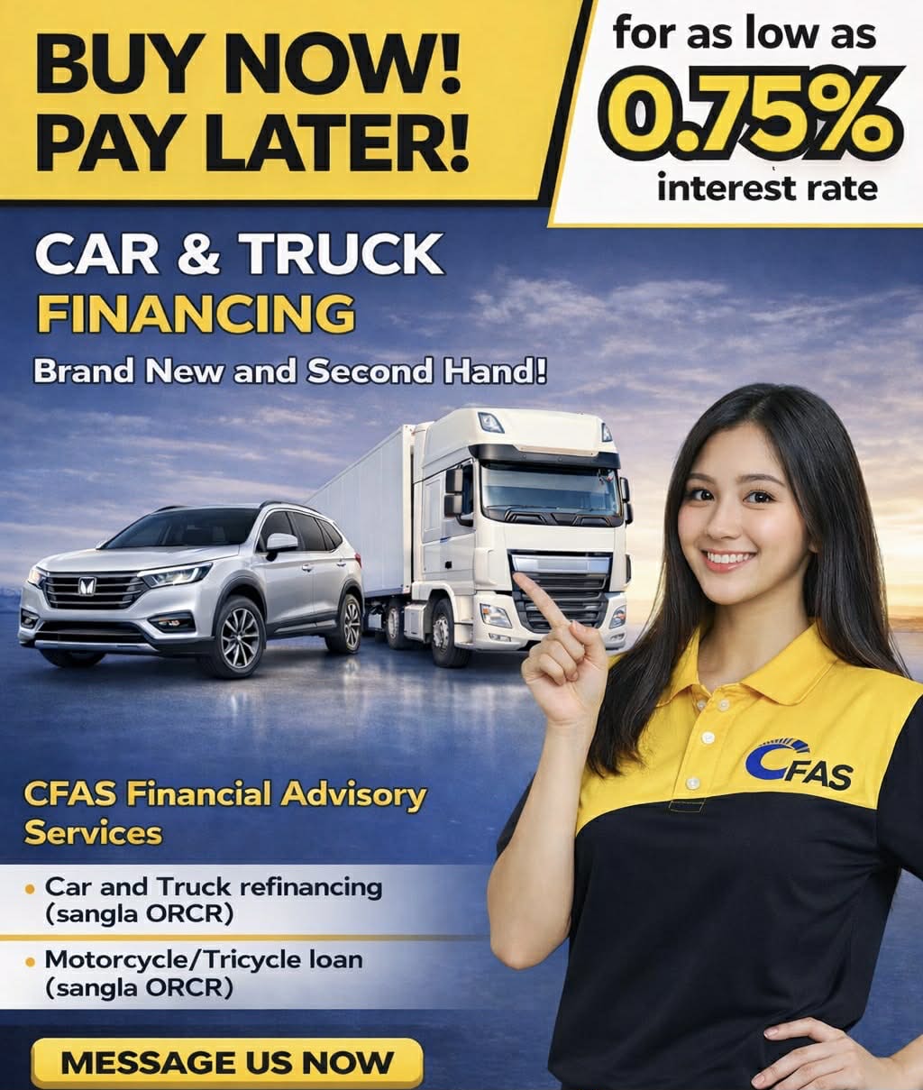 Cartruck Financial Advisory Services Facebook ad: DRIVE YOUR DREAM CAR AND TRUCKTODAY!
