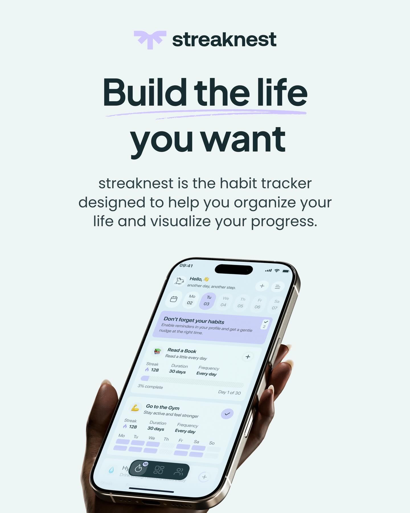 Streaknest Facebook ad: streaknest - Turn goals into habits, habits into results