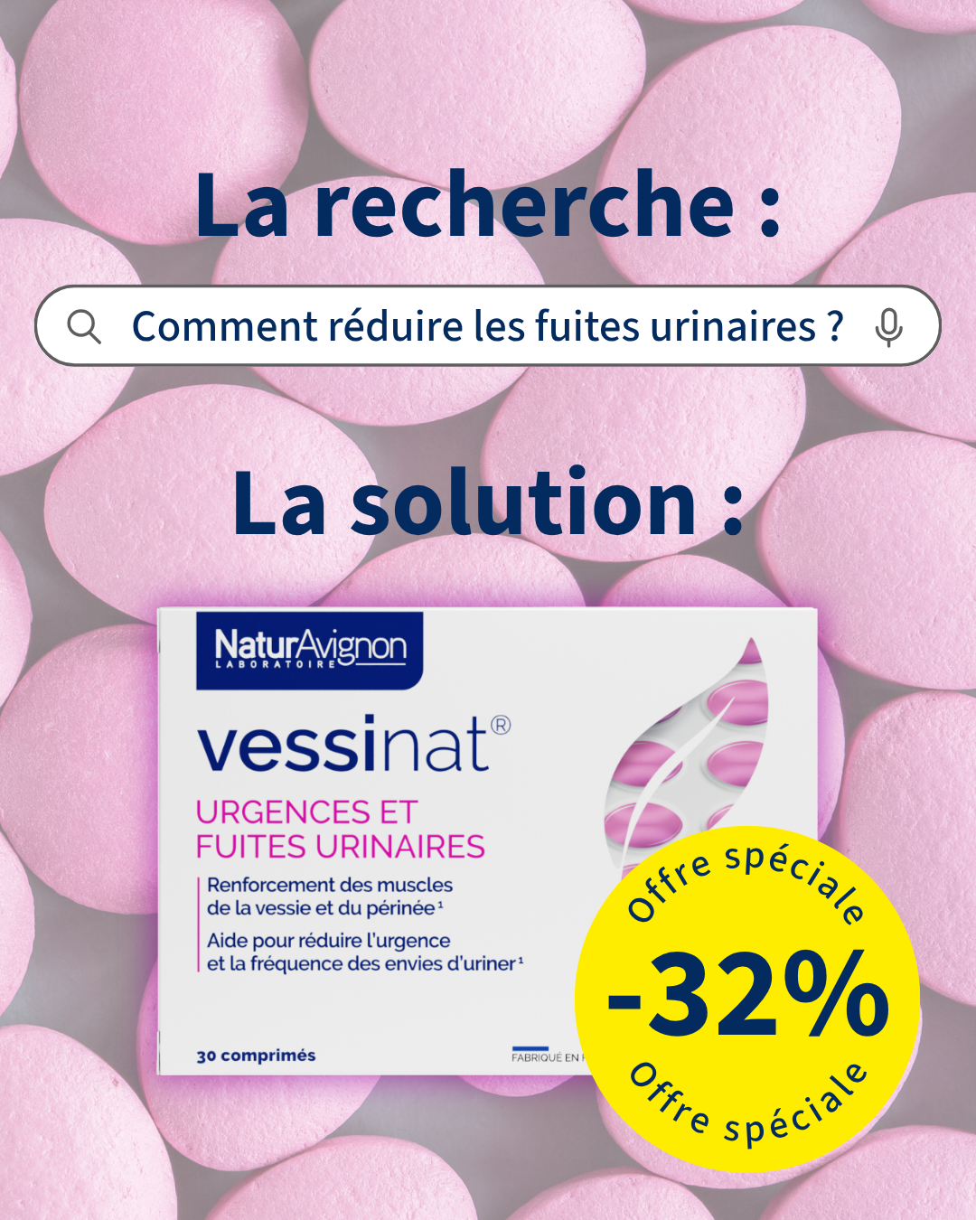 Laboratoire NaturAvignon Facebook ad: 30% DE RÉDUCTION + LIVRAISON OFFERTE