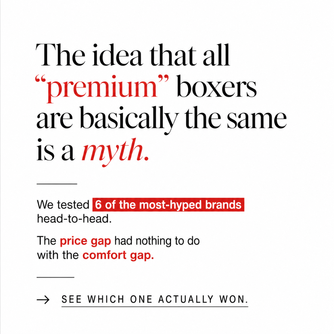 Tested by men Facebook ad