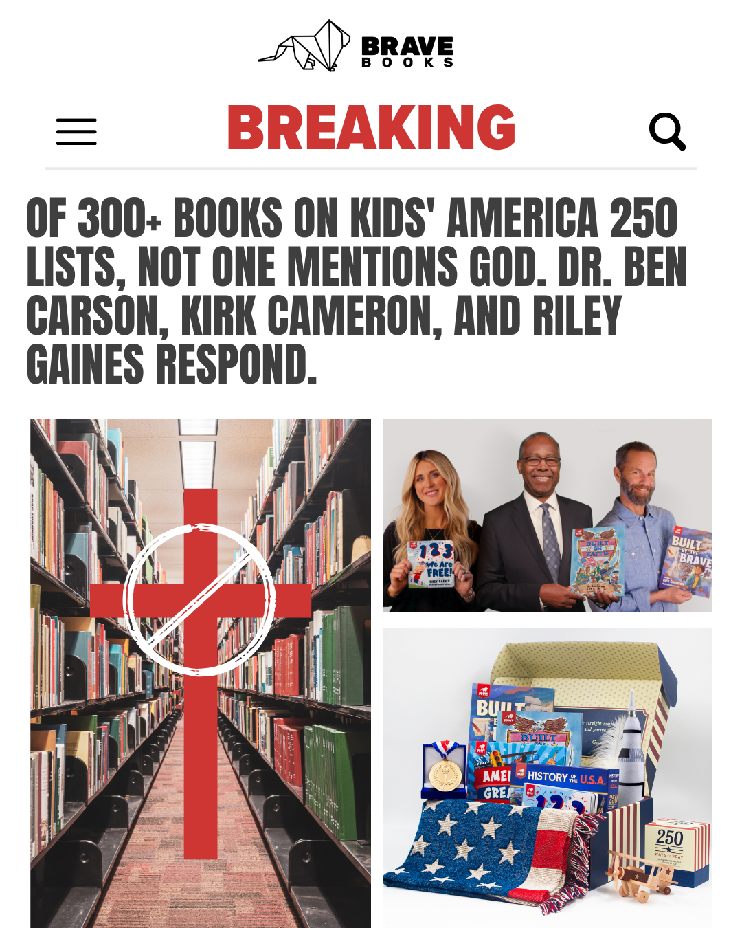 BRAVE Books Facebook ad