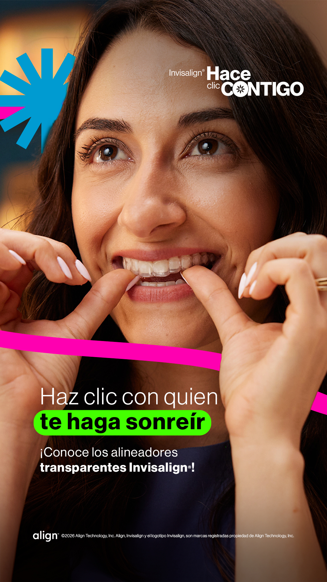Invisalign Latam Facebook ad: Todo cambia con un clic