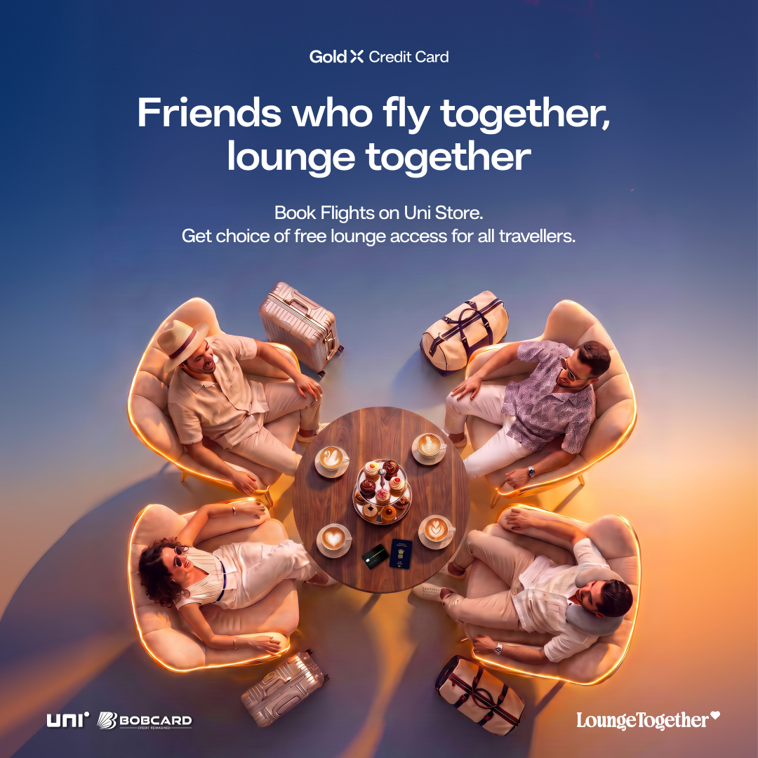 Uni Cards Facebook ad: Get Free Lounge Access Everytime!