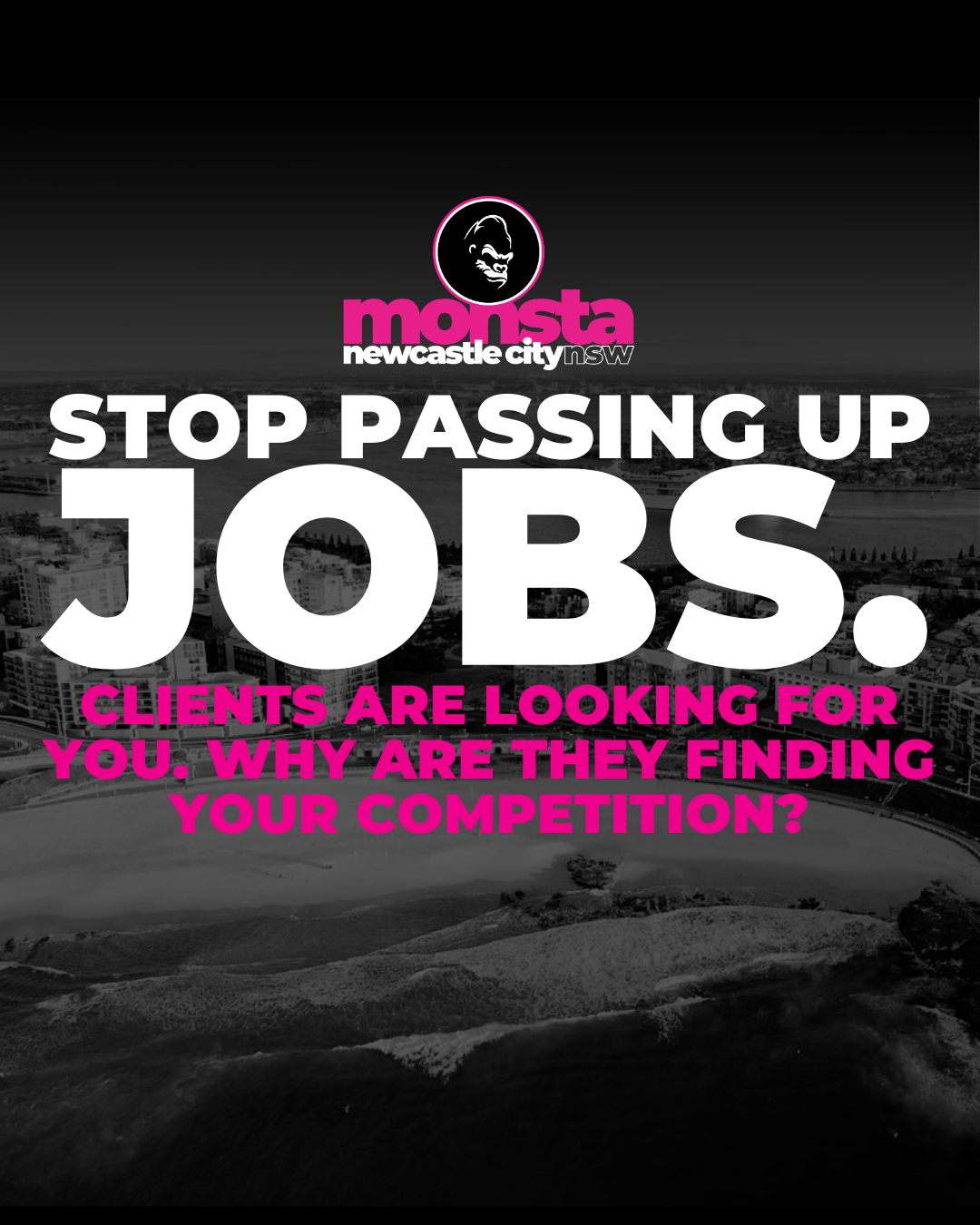 Monsta Media Newcastle City Facebook ad: Let Us Fill Your Schedule