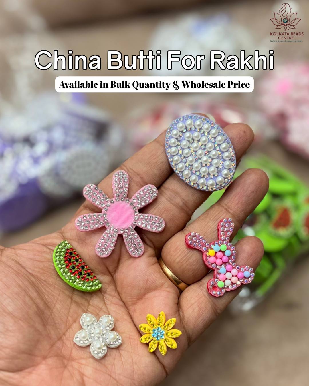 Kolkata Beads Centre Facebook ad: Looking for unique embellishments to make your creations…