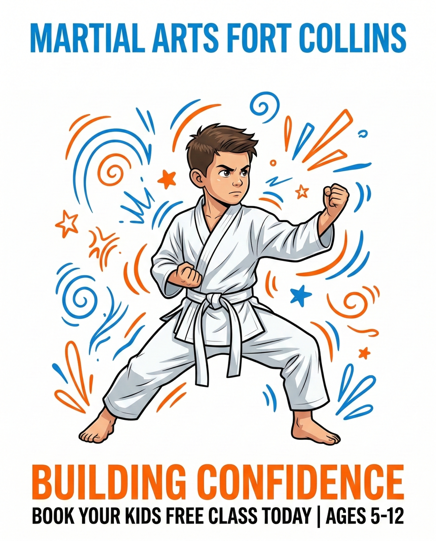 Total Ryu Martial Arts Facebook ad: Free Kids Martial Arts Class in Fort Collins