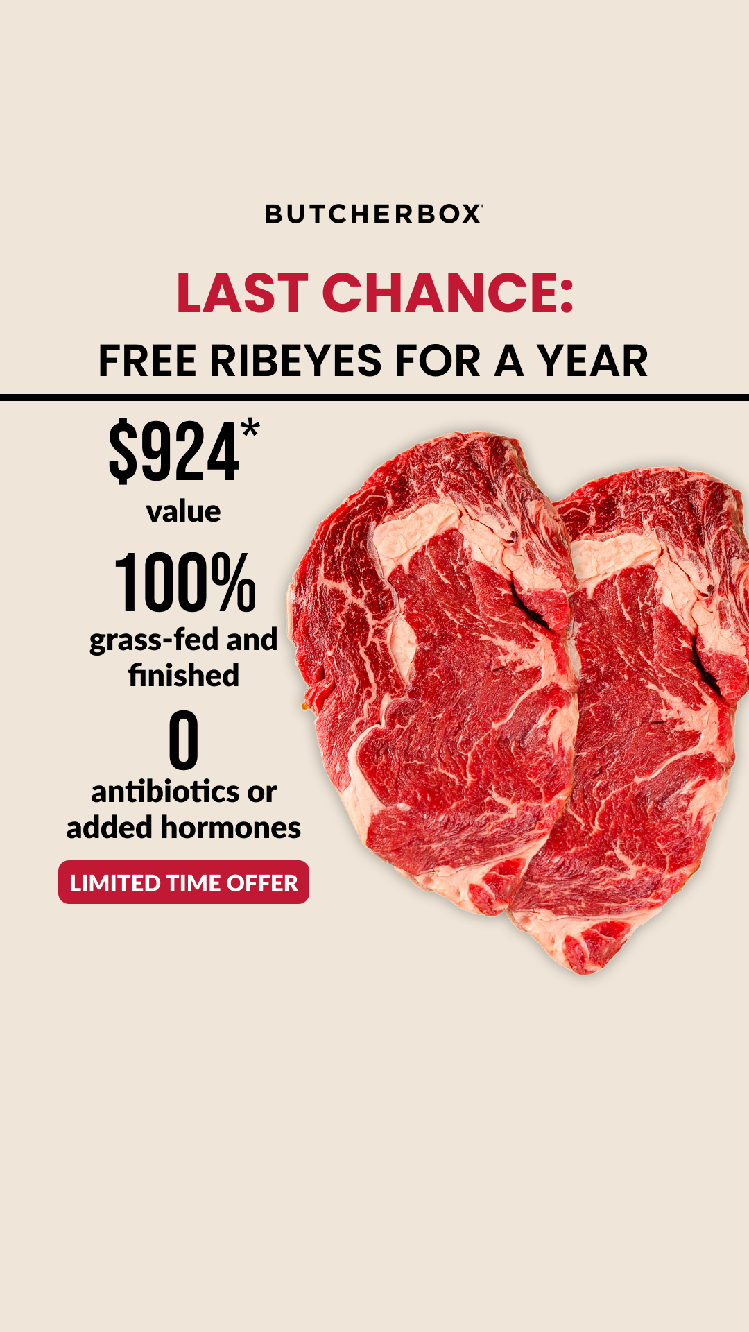 ButcherBox Facebook ad
