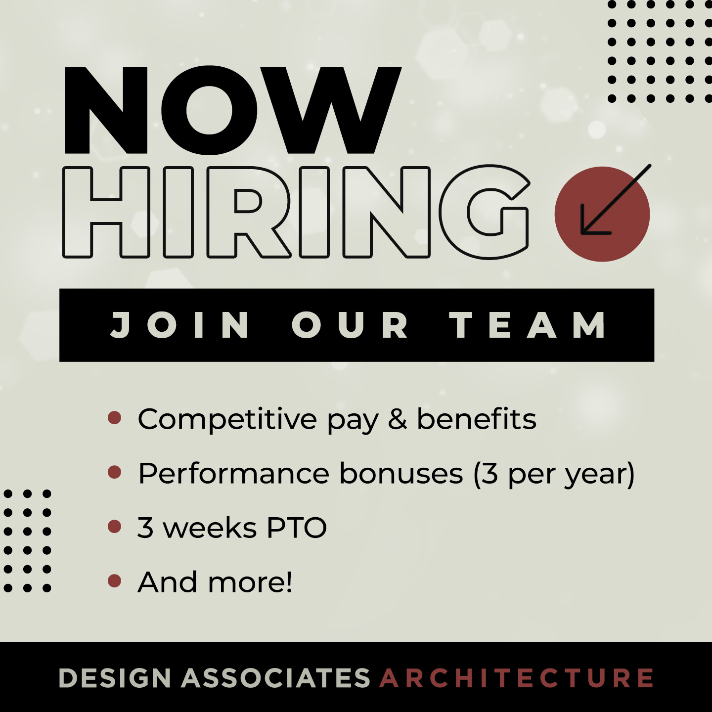 Schaeffer Design Associates Inc. Facebook ad: Now Hiring - Join our team