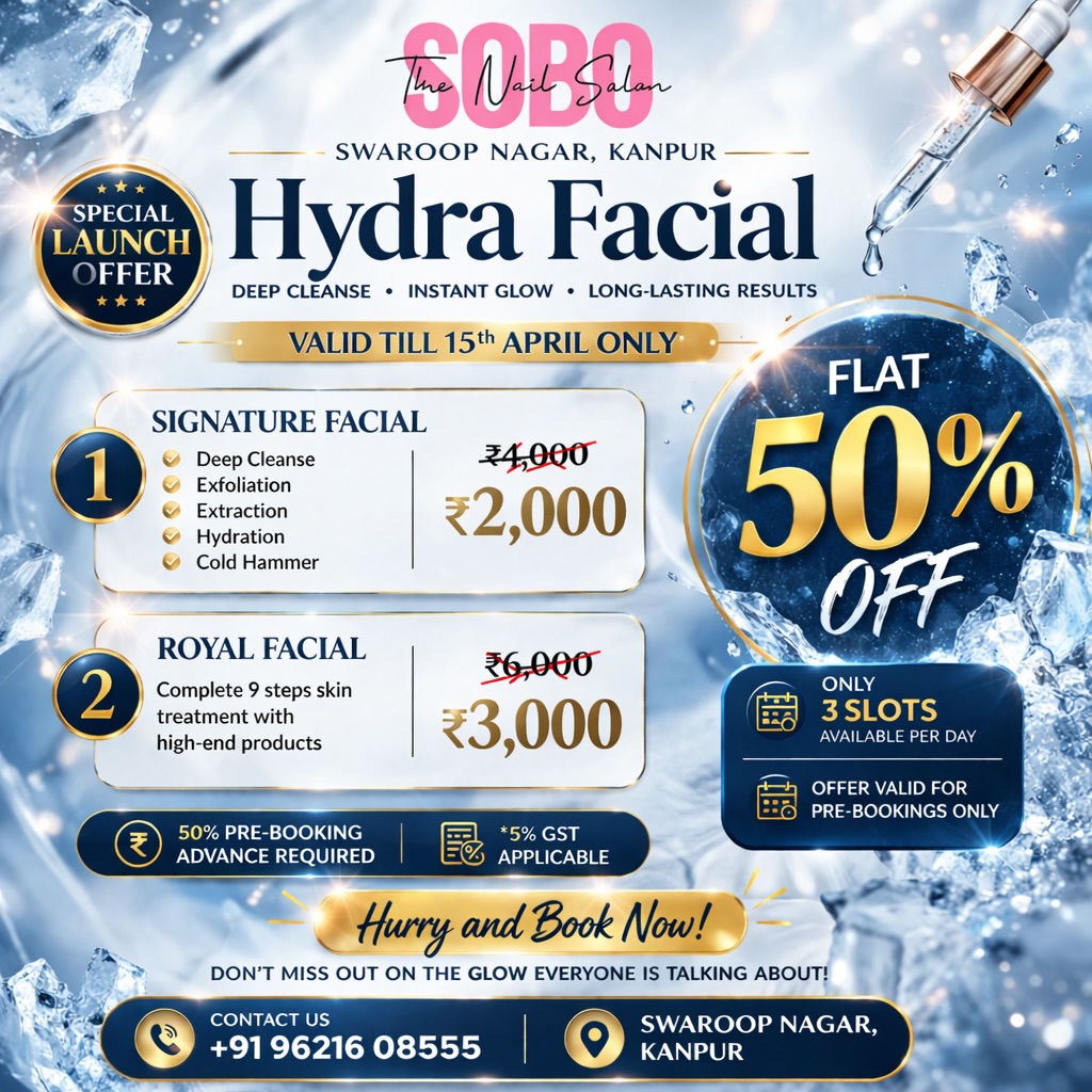 The SoBo Nail Salon Swaroop Nagar Kanpur Facebook ad