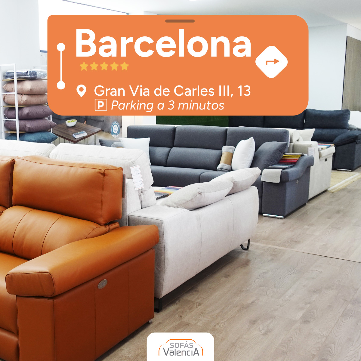 Sofás Valencia Facebook ad: Barcelona, ya era hora.