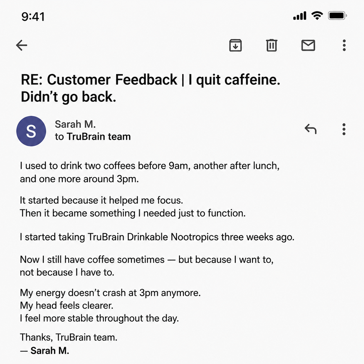 Neutropedia Facebook ad: Guilt-Free Focus in a Drink