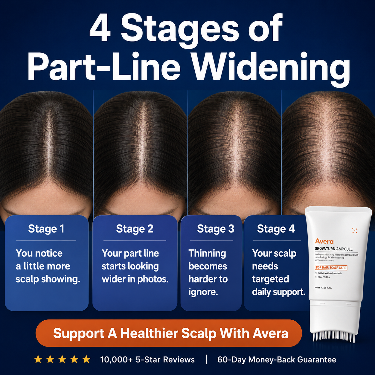 Avera Facebook ad: Korea's #1 Hair Growth Serum