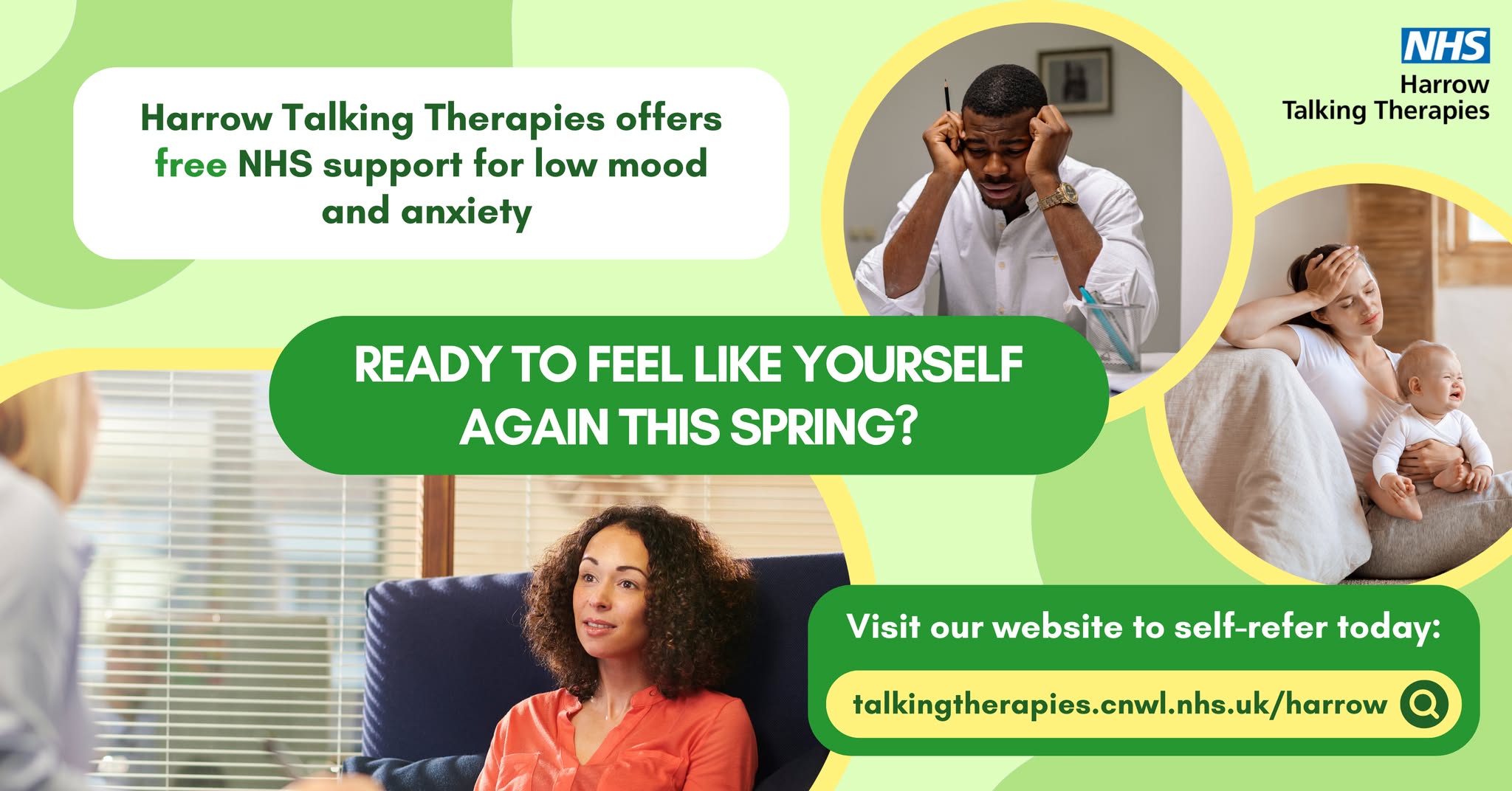 Harrow Talking Therapies Facebook ad: Harrow NHS Talking Therapies