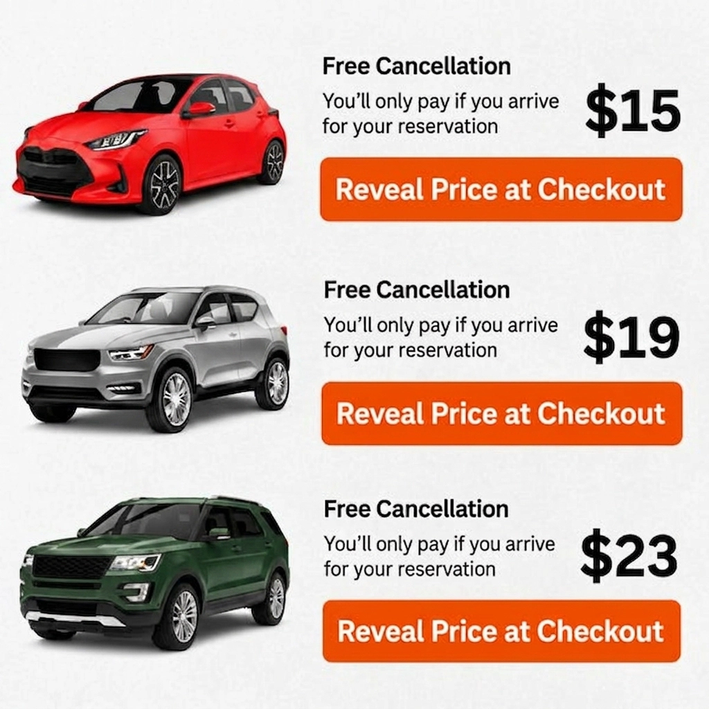 Chasing Horizons Facebook ad: Cheap Car Rental