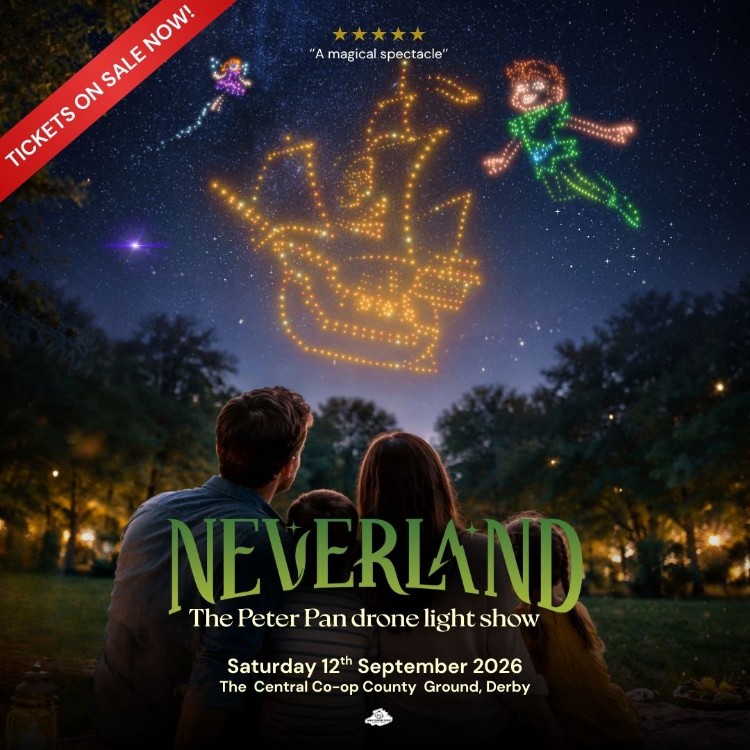 Neverland Drone Show Facebook ad: Tickets on sale now!