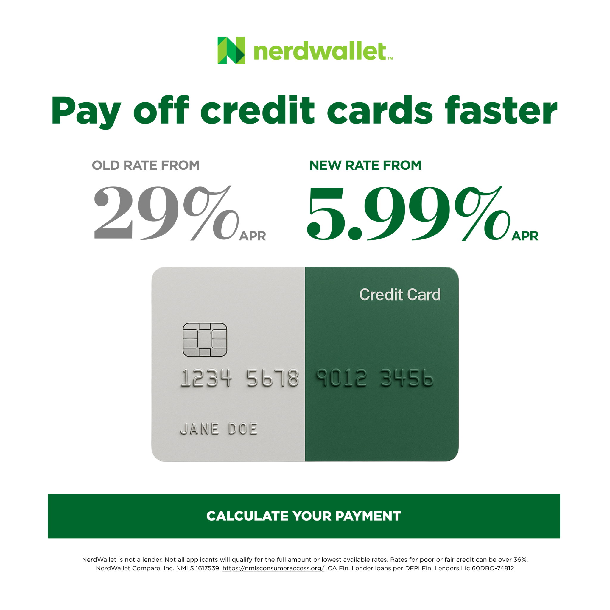 NerdWallet Facebook ad