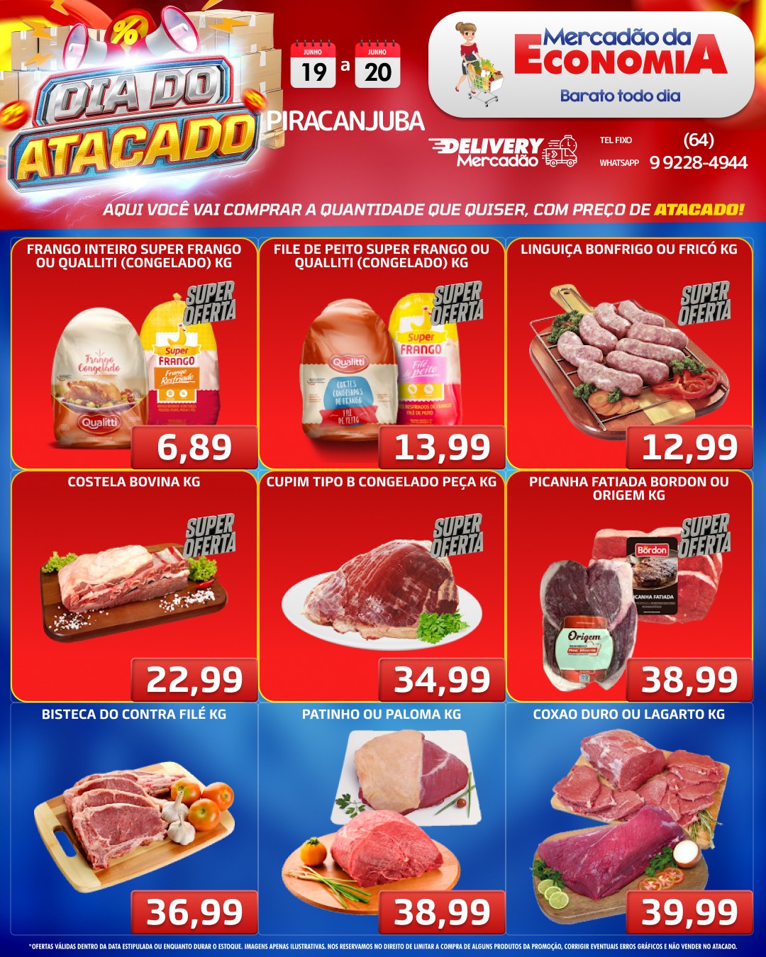 Mercadão da Economia Facebook ad: ATENÇÃO, PIRACANJUBA!