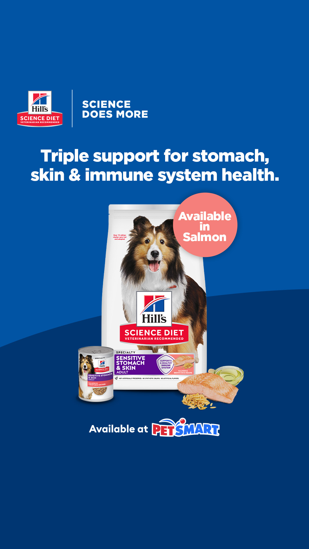 PetSmart Facebook ad: Sensitive Stomach & Skin