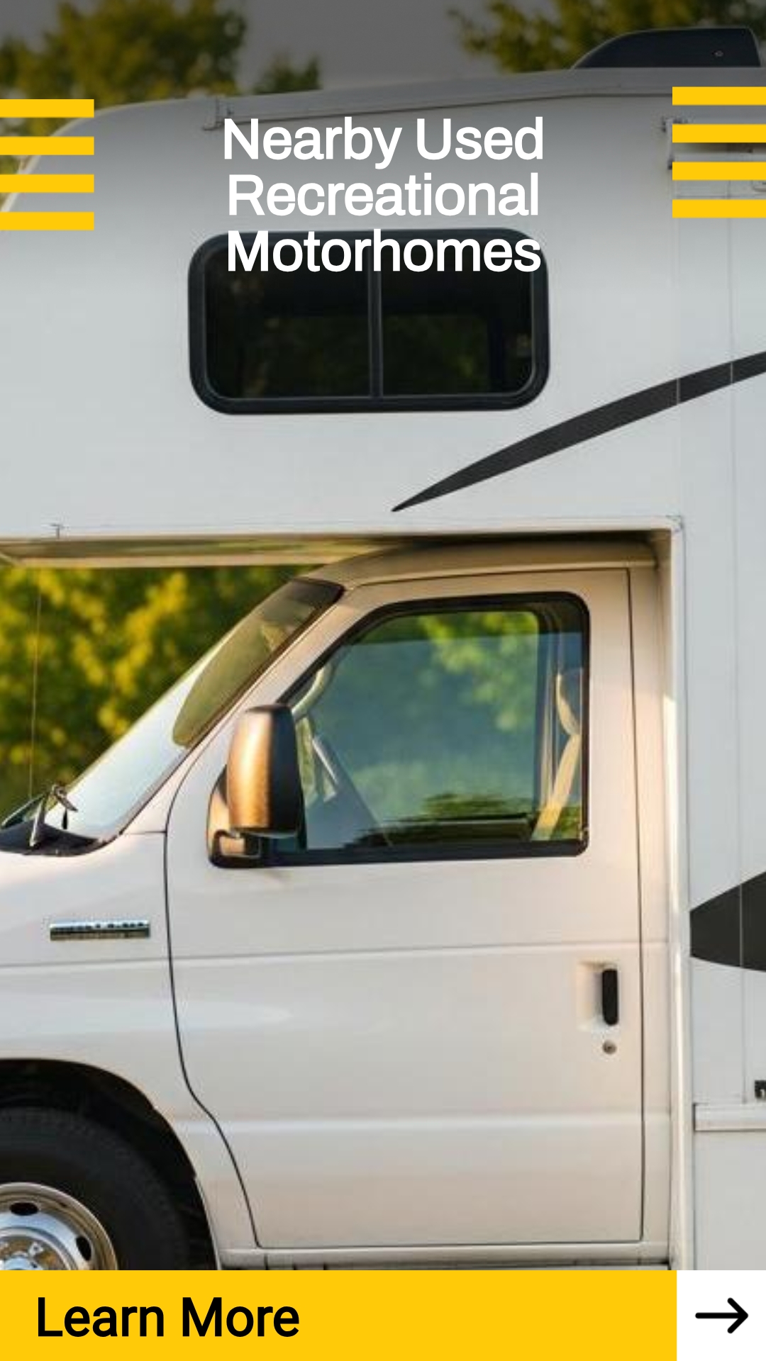 FAQInsider Focused Facebook ad: Find Out What Used Motorhomes Are Near You!